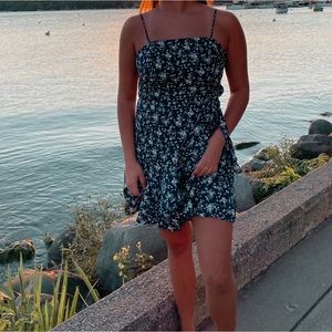 Navy Floral Dress